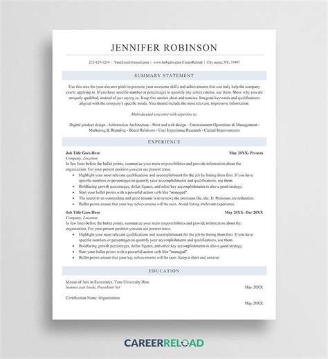 2024 Resume Template Ats Ediva Gwyneth