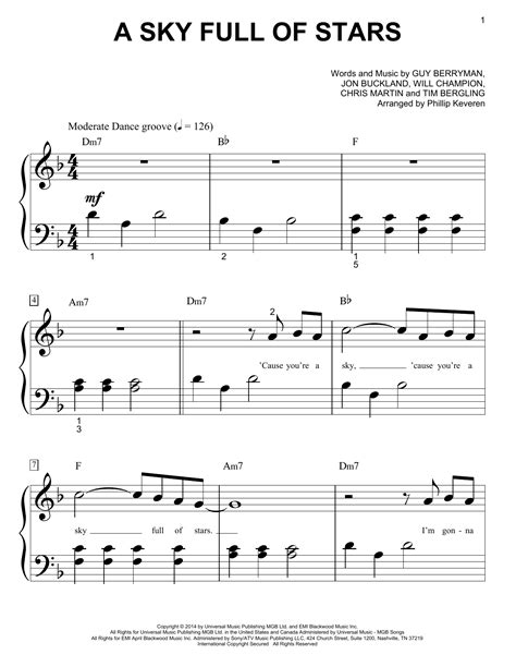 A Sky Full Of Stars | Sheet Music Direct