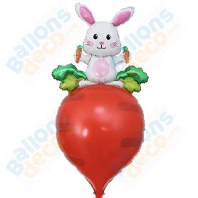 Lapin De P Ques Miniature Gonflable Avec Ballon En Mousse Supershape