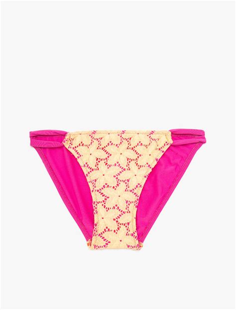 Pembe Kad N Dantel Detayl Bikini Alt Yak Om Koton