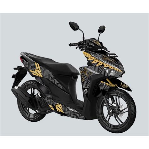 Jual Decal Sticker Full Body Wrap Honda Vario 125 New 150 Blackpanther