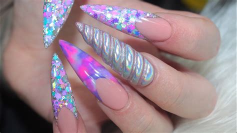 🦄 🤮 Unicorn Puke Acrylic Nails 💅🏻 Youtube