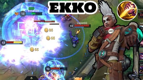 Wild Rift Ekko Gameplay Ekko Jungle Rank Grandmaster Youtube