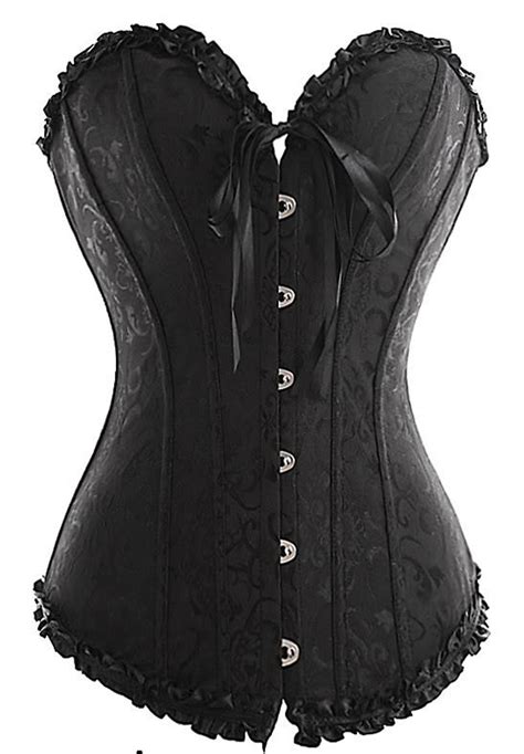 Black Jacquard Bustier Plus Size Corset Buy Lingerie Lucky Doll Ph