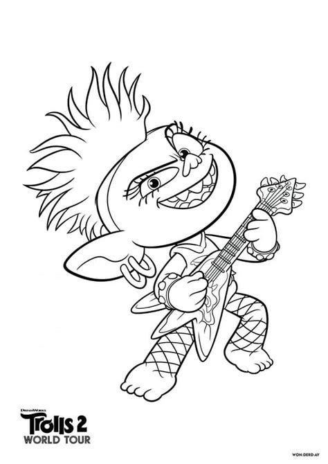 Coloring Pages Trolls World Tour Free Print All Trolls