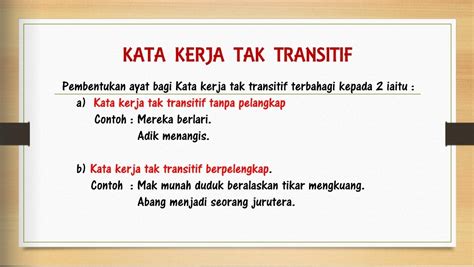 Kata Kerja Aktif Transitif Dan Kata Kerja Aktif Tak Transitif Tahun Hot Sex Picture