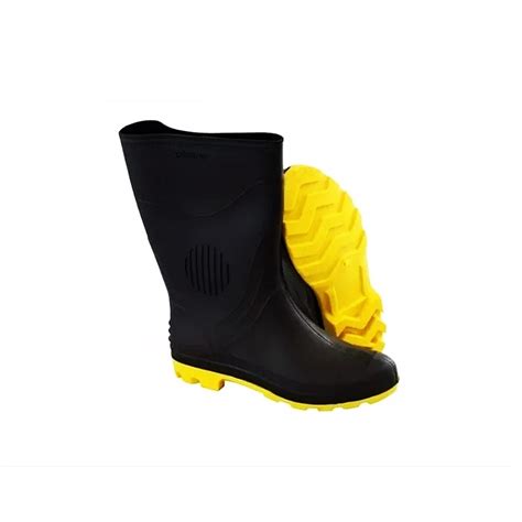 Galocha Bota Motoqueiro Borracha Pvc Solado Amarelo Chuva Unissex