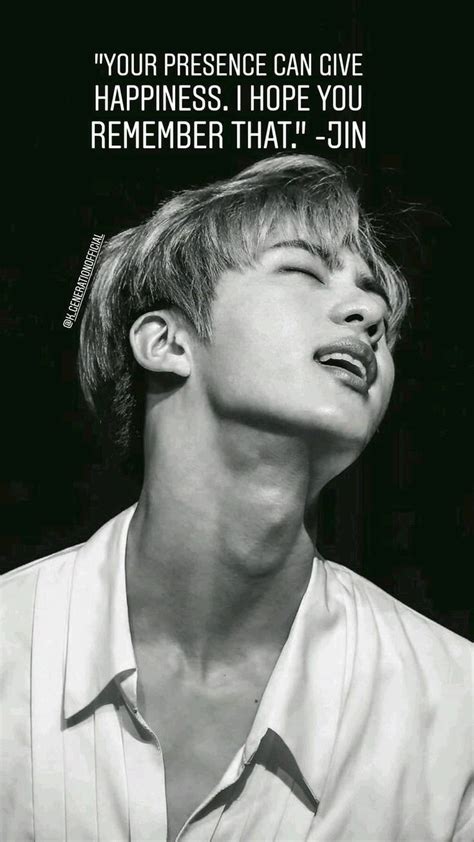 Jin BTS Quotes Inspirational Lyrics And Life Quotes