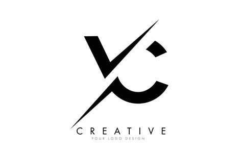 Diseño De Logotipo Vc Vc Letter Con Un Corte Creativo 4878772 Vector