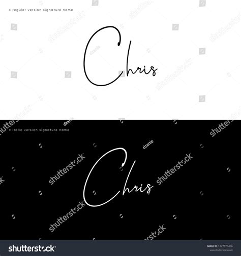 Signature Name Chris Handwritting Calligraphy Sign Stock Vector ...