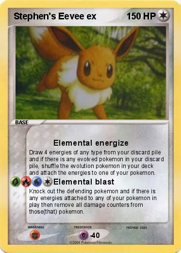 Pokémon Stephen S Eevee Ex Elemental Energize My Pokemon Card