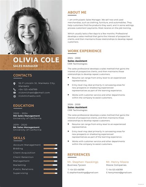 One Page Resume in PSD, Illustrator, InDesign, Pages, Word, Publisher