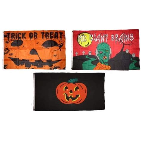 Moon Knives 3x5 Happy Halloween 3 Pack Flag Wholesale Set 136 Combo