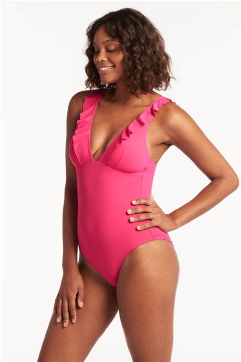 Sea Level Frill One Piece Eco Essentials Splish Splash Swimwear