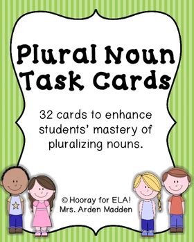 Plural Noun Task Cards By Hooray For ELA Teachers Pay Teachers