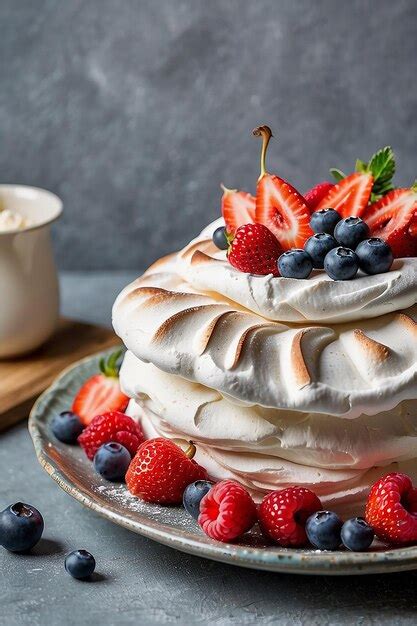 Premium Photo Meringue Cake Pavlova