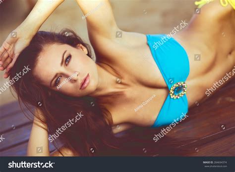 Portrait Sexy Fashion Model Wearing Bikini Stock Photo 284694374 Shutterstock