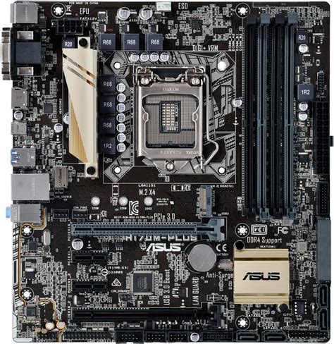 Asus H170M-Plus - Motherboard Specifications On MotherboardDB