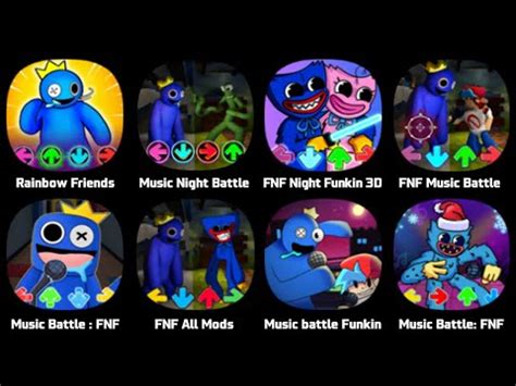 FNF Rainbow Friends FNF Sliced Music Night Battle FNF Night Fukin 3D