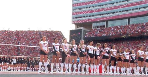 Nebraska volleyball game breaks world record for women’s sports attendance