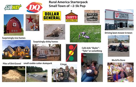 Rural American Small Town Of ~2 5k Pop Starterpack R Starterpacks