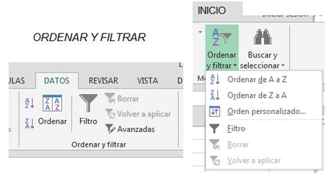 Filtrar Datos En Excel