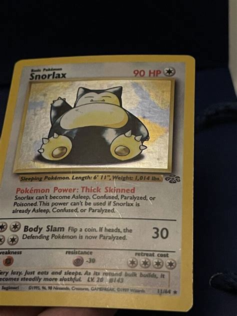 Pok Mon Tcg Snorlax Jungle Holo Unlimited Holo Rare Ebay