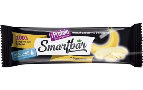 Протеиновый батончик Smartbar С бананом, серия Protein - «Протеиновый ...