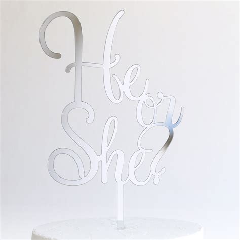 He Or She Cake Topper Sandra Dillon Design