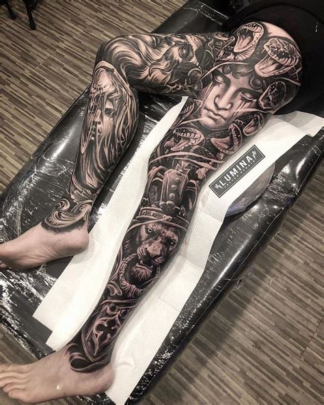 Art Posts Tagged Liontattoo Full Leg Tattoos Leg Tattoo Men Body