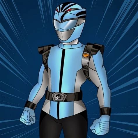 Blue And Silver Power Ranger Art