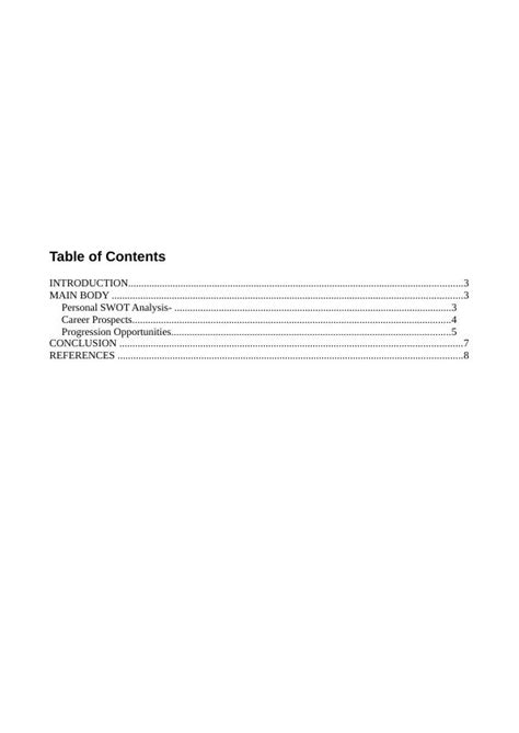 Career Prospects In Finance Personal Swot Analysis And Progression Opportunities