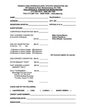 Fillable Online Convention Registration Form Doc Fax Email Print