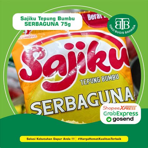 Jual SAJIKU Tepung Bumbu Serbaguna Sachet 75g Shopee Indonesia