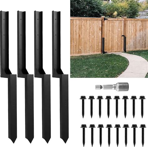 Amazon Ladech Set Of Heavy Duty Steel Fence Post Repair Kit