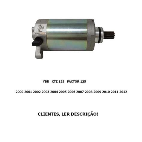 Motor arranque ybr xtz 125 factor 125 2000 á 2012 modelo original