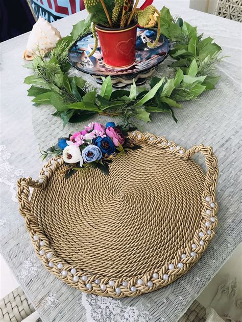 Best Out Of Waste Ideas How To Make Serving Tray With Jute Rope