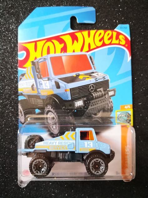 Hot Wheels Mercedes Benz Unimog 1300L Sky Blue Hobbies Toys Toys