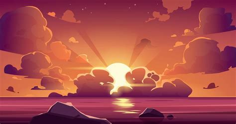 Sunset Clouds Scenery Vector Art, Icons, and Graphics for Free Download