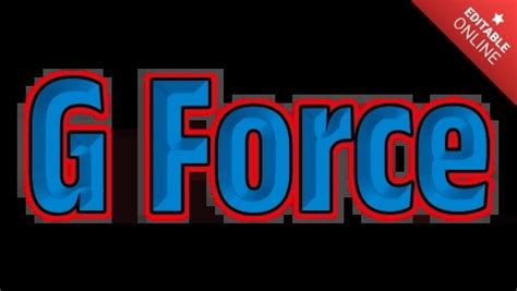 G Force Logotipo H Town Generador De Efectos De Texto