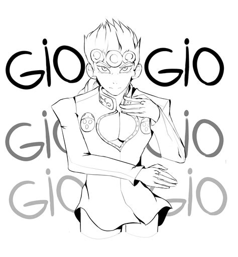 Giorno Giovanna Lineart By Misaginus On Deviantart