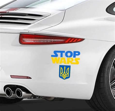 Наклейка на авто Стоп войне в Украине Купить в Украине