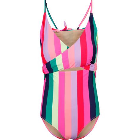 Shade Critters Striped Bikini With Crossed Straps BAMBINIFASHION