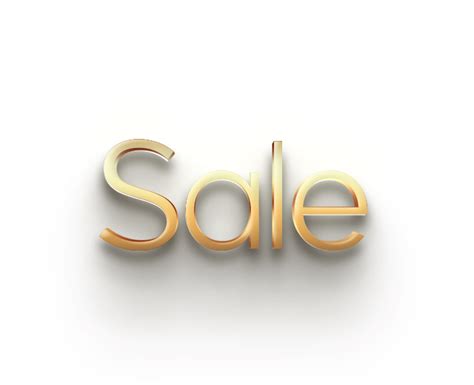 3d Word Sale Golden Png Text Effects Art Typography Royalty Free Png