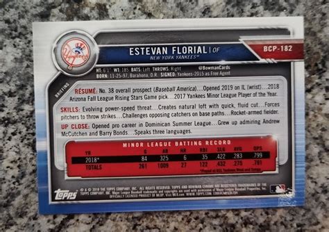 Bowman Chrome Orange Refractor Bcp Estevan Florial Ebay