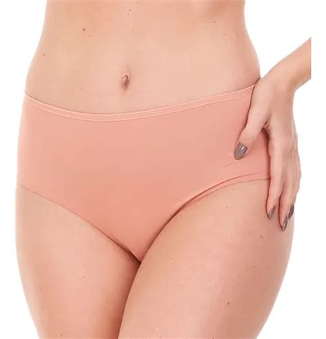 Calcinha Alta Ampla Plus Básico Liso Mel Marcyn Lingerie Parcelamento