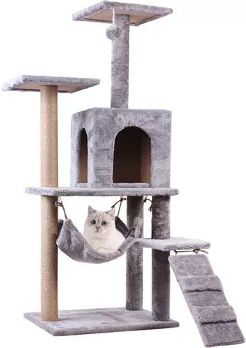 Rascador Para Gatos Torre Tres Pisos Escalera Cama Nido MercadoLibre