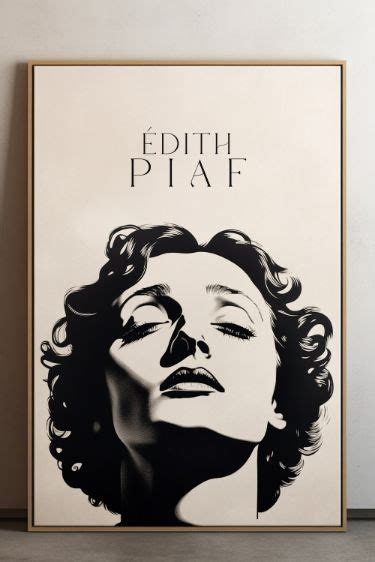 Impression Sur Toile Avec L Uvre Magnifique Portrait Edith Piaf