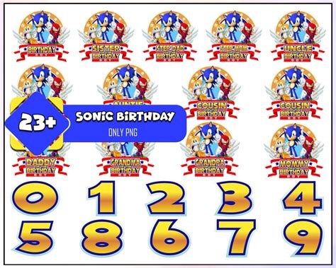 Sonic Birthday Png Sonic The Hedgehog PNG Cliparts Bundle Sonic