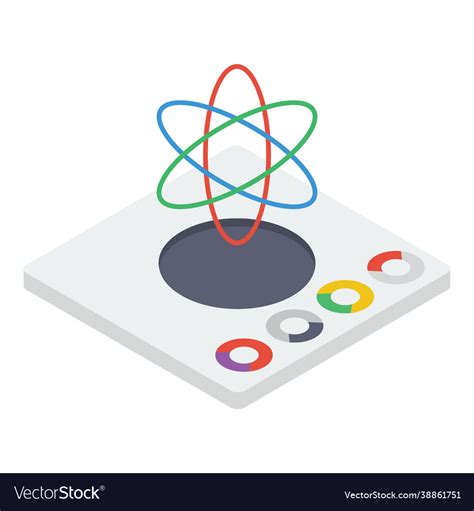 Atomic structure model Royalty Free Vector Image